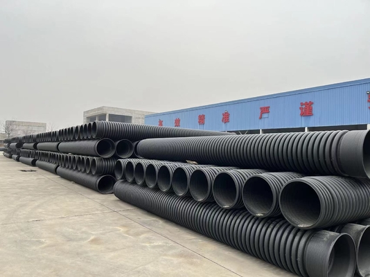 GKBM Greenpy SN2 SN4 HDPE PE διπλού τοιχώματος κυματοειδής σωλήνας DN200-DN500