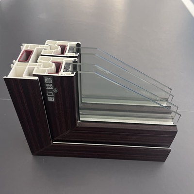 GKBM 105 Σειρά UPVC Διακινούμενα παράθυρα Προφίλ λευκά δομικά στοιχεία